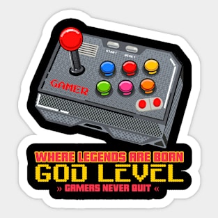 Gamers Never Quit Sticker